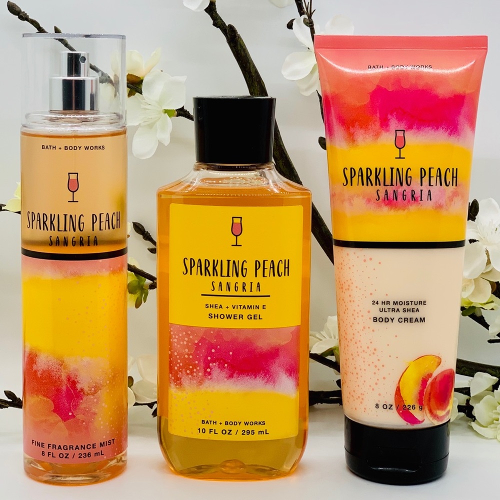 Bath & Body Works Sparkling Peach Sangria 3-Pc Set